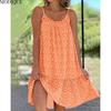 MODIQUE 2025 Summer Plus Size New Women's Loose Casual Hot Floral Halter Long Dress Ladies Folk Multiple Colors O-Neck Dress