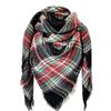 Women's Autumn And Winter Christmas Fashion Warm Casual Solid Color Plaid Long Scarf