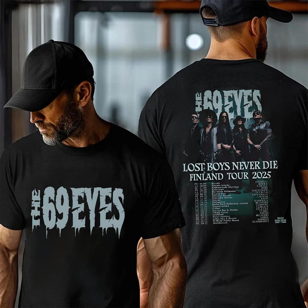 The 69 Eyes Lost Boys Never Die Finland Tour 2025 Shirt, Gift For Fans Unisex T-Shirt XL