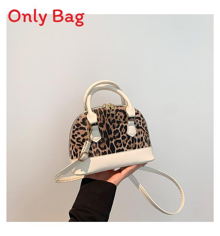 Einfache Leopardenmuster-Schale Tasche Aus PU-Material Für Tägliche Lässige Kleidung