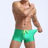 Low Rise High Elasticity 3D Cutting Swimming Trunks Men Solid Color Drawstring Swim Shorts Beachwear