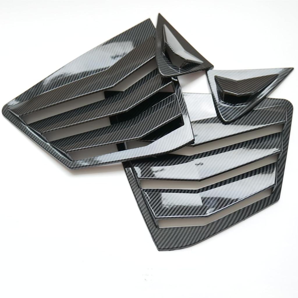 New 2pcs Racing Side Rear Quarter Window Louvers for Toyota Camry 9th 2025 2026 (Carbon Fiber Style 4pcs)