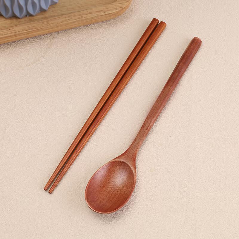 Portable Wooden Chopsticks and Fork Set