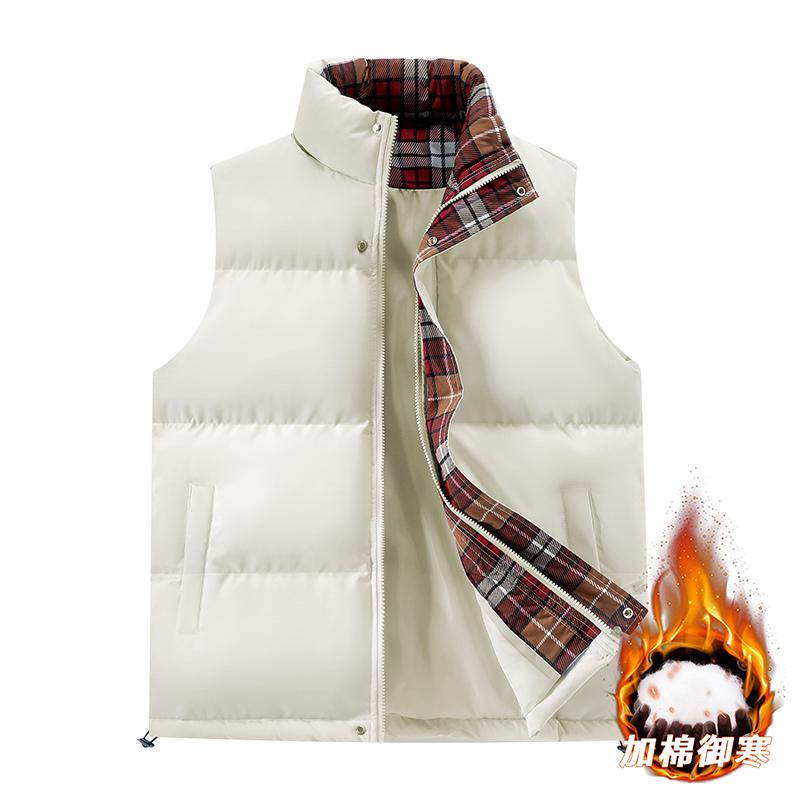 New Autumn and Winter Men's Vests Loose and Versatile Vests Thickened Casual Stand-up Collar Jackets Warm and Fashionable Tops