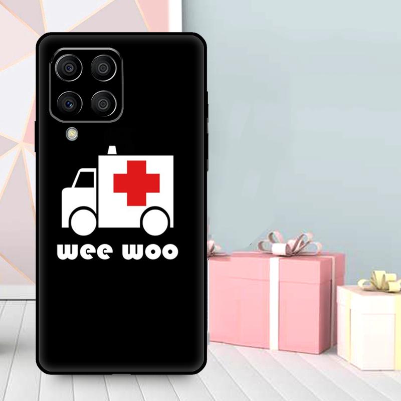 Wee Woo Ambulance Case For Samsung Galaxy M06 M11 M31 M14 M34 M54 M12 M32 M52 M15 M13 M16 M36 M56 M53 M35 M55