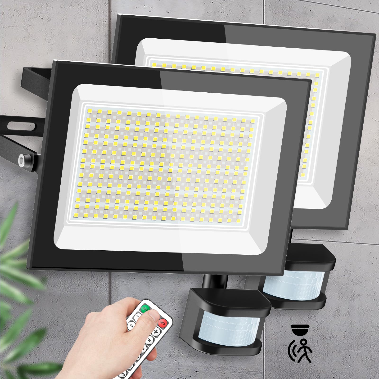 

MORSEN Thin Super Explosive Light Remote Sensor Light Floodlight LED Sensor Light 150W 20000LM Super Explosive 100V Daylight White 6500K Stepless