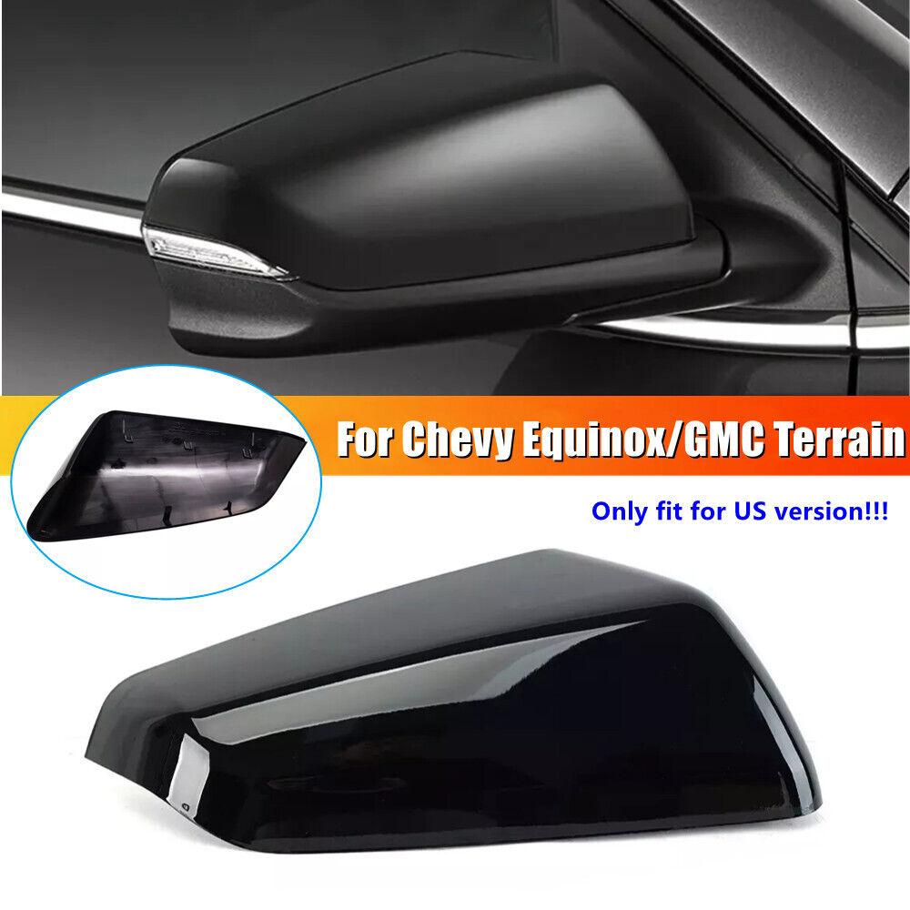 

For US Version Chevy Equinox Terrain 2018- Relacement Rearview Side Mirror Cover Wing Cap Exterior Door Housing Shell Trim Balck Right