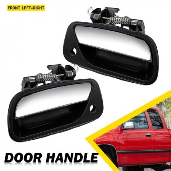 

Front Outer Door Handle Driver Passenger Side Fit 1993-1998 Toyota T100 Chrome