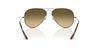 Ray-Ban RB3025 Aviator Sunglasses, Havana on Gunmetal, Brown Gradient, Size 58