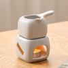 Rapid Heating Ceramic Chocolate Melting Pot for Fondue and Desserts Butter Warmer Aromatherapies Oil Burners Fondue Pot