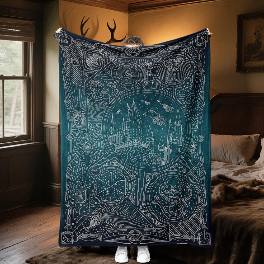 1pc Hogwarts Voldemort Death_Eater Outdoor Flannel Throw Blanket All Season Soft Warmth,Home Decor 1031197