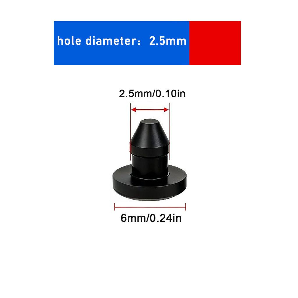 5 Stück 2,5-15mm Schwarz Konisch Aufschnappbar Silikonkautschuk T-Typ Stopfen Blindkappen Rohreinsätze Stopfen Beweis Hohe Temperatur