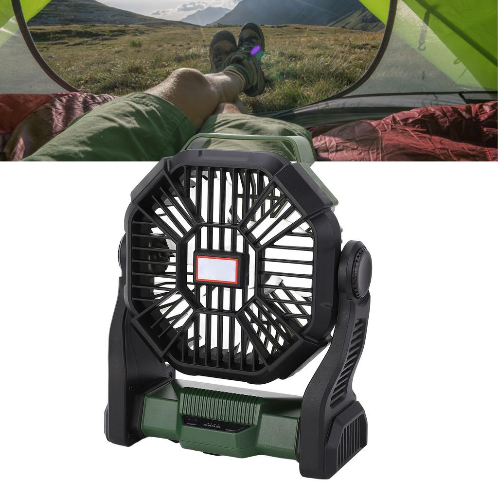 Camping Fan with LED Lantern Multifunction 8000mAh Portable Outdoor Camping Fan Power Bank for Camping Fishing Outage  
