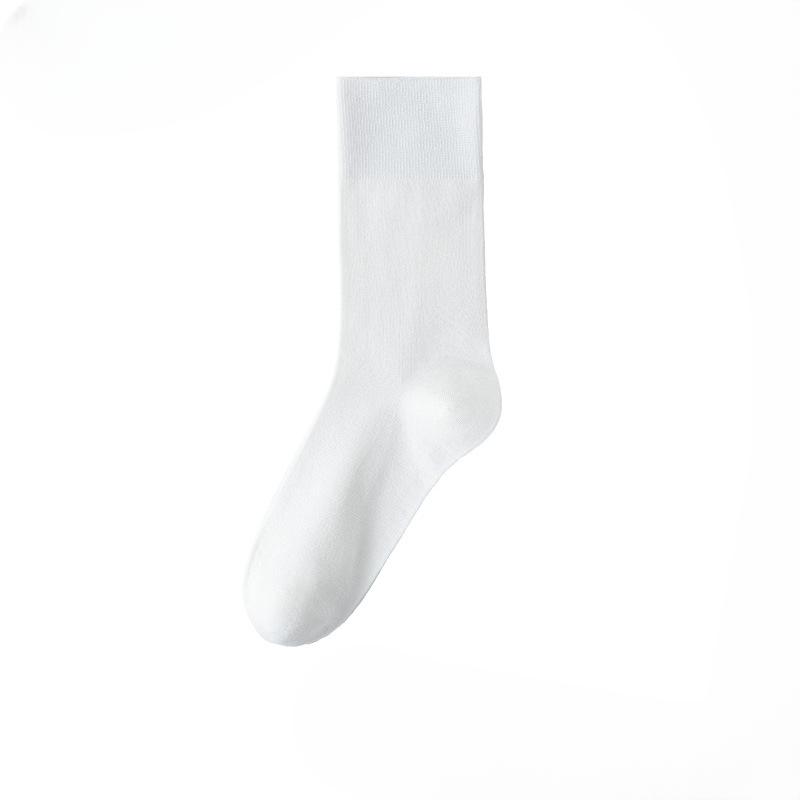 

Male Spring and Autumn Thin Commercial Cool Breathable Sweat Absorbent Boneless Solid Color Tube Cotton Socks 1 pair