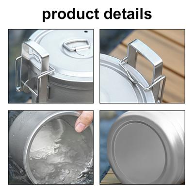 Kempinkový turistický vařič rýže venkovní přenosný piknikové nádobí nerezový hrnec multifunkční cestovní cooking accessory