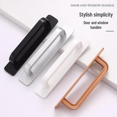Sliding Door and Window No-Punch Handle for Wardrobes, Drawers, and Cabinets - Simple Surface-Mount Design