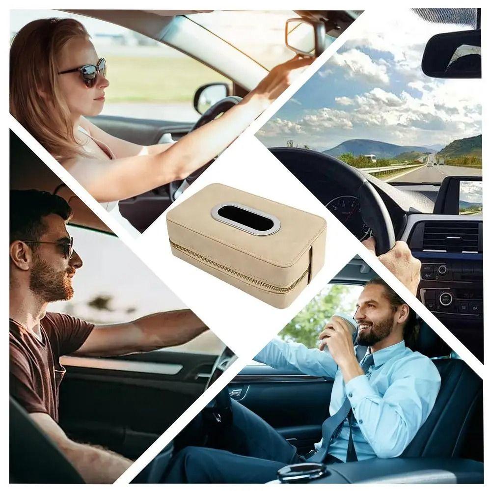 with Fix Strap Car Napkin Holder Multifunctional Backseat Tissue Case  Sun Visor Organizer