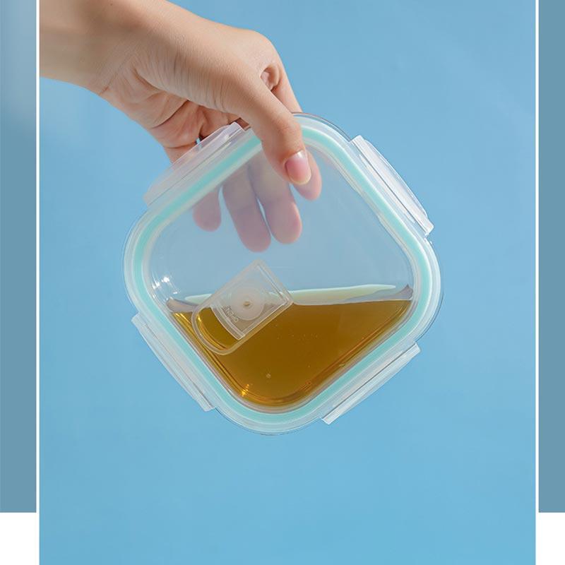 High Borosilicate Lunch Bento Box Set Heat-resistant Glass Lunch Box Sealed Box With Lid For Fresh-keeping Bowl Square Bento Box