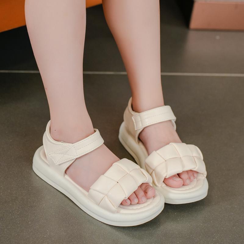 *Summer Fashion Princess Comfortable Thick Bottom Casual Sandals Hot Selling New Lightweight and Elegant Children's Flat Sandals