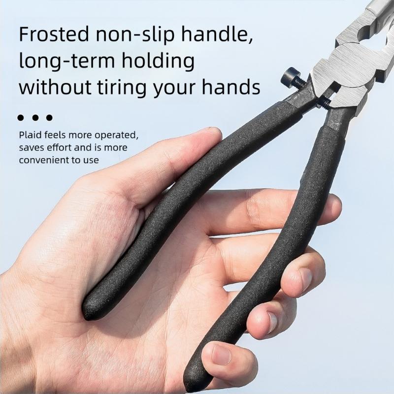 Hohe Modifizierbare Glasschneidezange aus Baustahl mit Rutschfestem Gummigriff für Kunstprojekte und Heimrenovierung