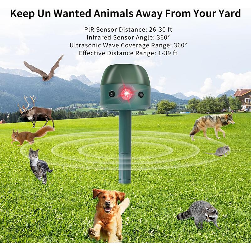 Solar Ultrasonic Animal Repellent, Mouse Repellent, Bird Repellent