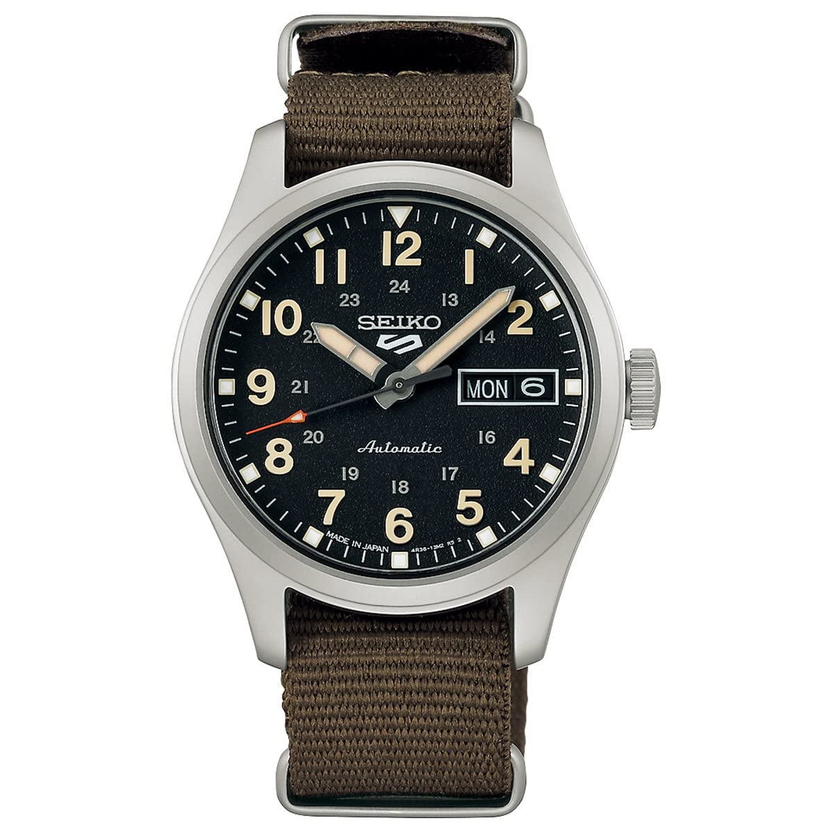 

[Пять видов спорта] Наручные часы FIELD среднего размера в стиле «SportsSuits» Автоматические (с ручным заводом) SBSA201 Мужской черный