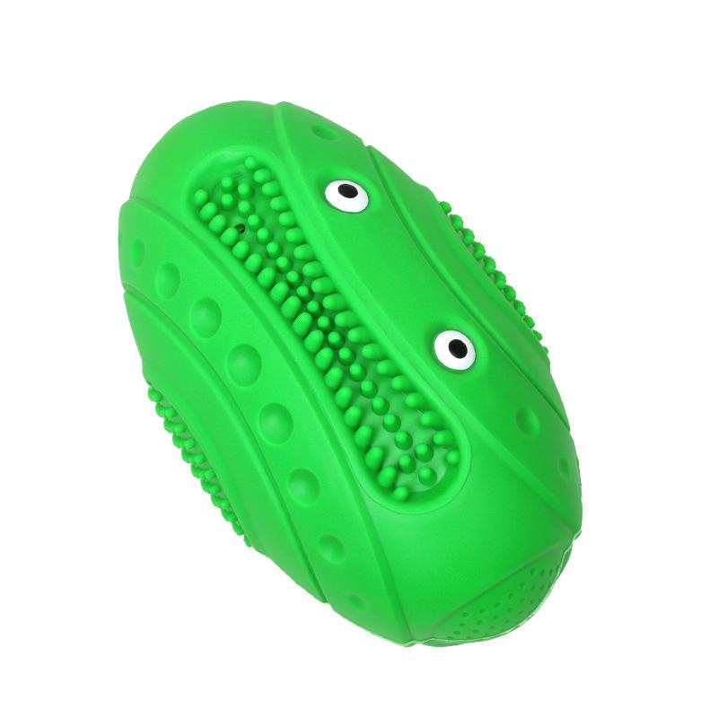 Rubber Rugby Balls Are Cute, Novel, and Durable. They Are A Great Tool for Grinding Teeth and Making Sounds To Relieve Boredom. They Are Dog Toys
