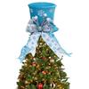 Folding Christmas Tree Top With Big Bowknot Embellishments for Indoor and Outdoor Winter Holiday Party Centerpieces