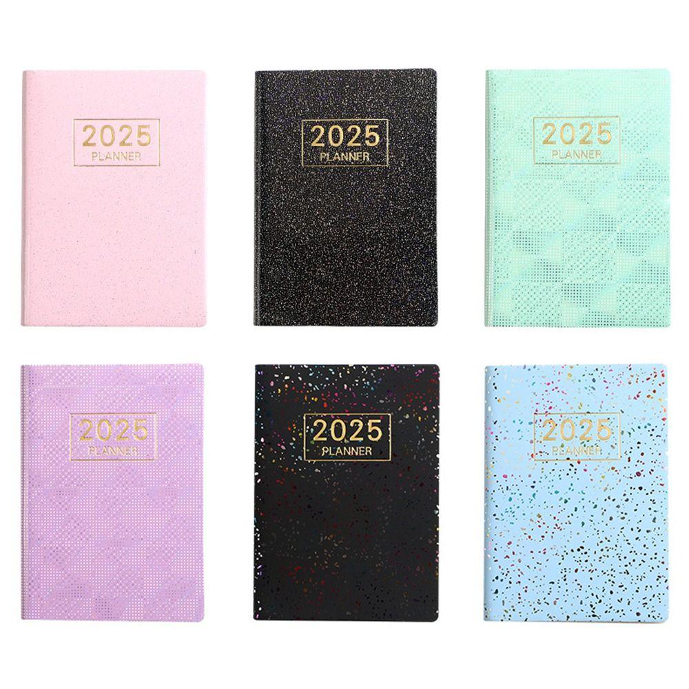 Farbenfrohes A7 Mini Taschennotizbuch Bling 365 Tage Notizblock Tragbares Effizienzplan-Notizbuch Business