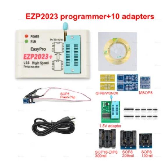 EZP 2023 support WIN7&8 64bit NEW EZP2023 high-speed USB SPI Programmer 24 25 93 95EEPROM 25 flash bios chip with adapter