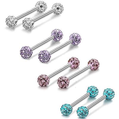 Nieuwe 1/4 stuks ronde bal tong neus stud tepel lip piercing vrouwen sieraden Life Store