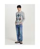 Binpolmen Cotton Argyle Knit Light Grey