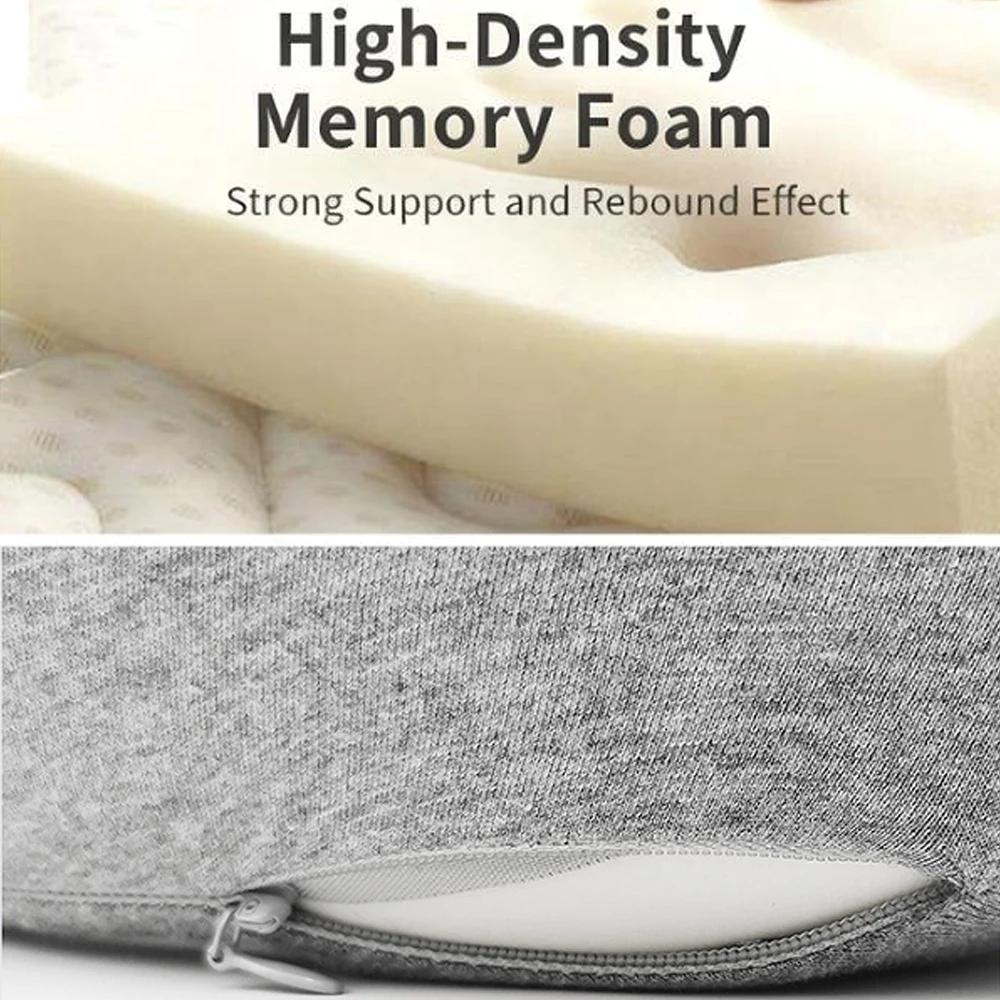 U-förmiges Memory-Schaum-Kissen, faltbares Nackenkissen für Reisen, Flugreisen, Nickerchen, Halswirbel-Stützkissen