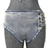 European & American Denim Bikini Sexy Split Swimsuit Set 2024