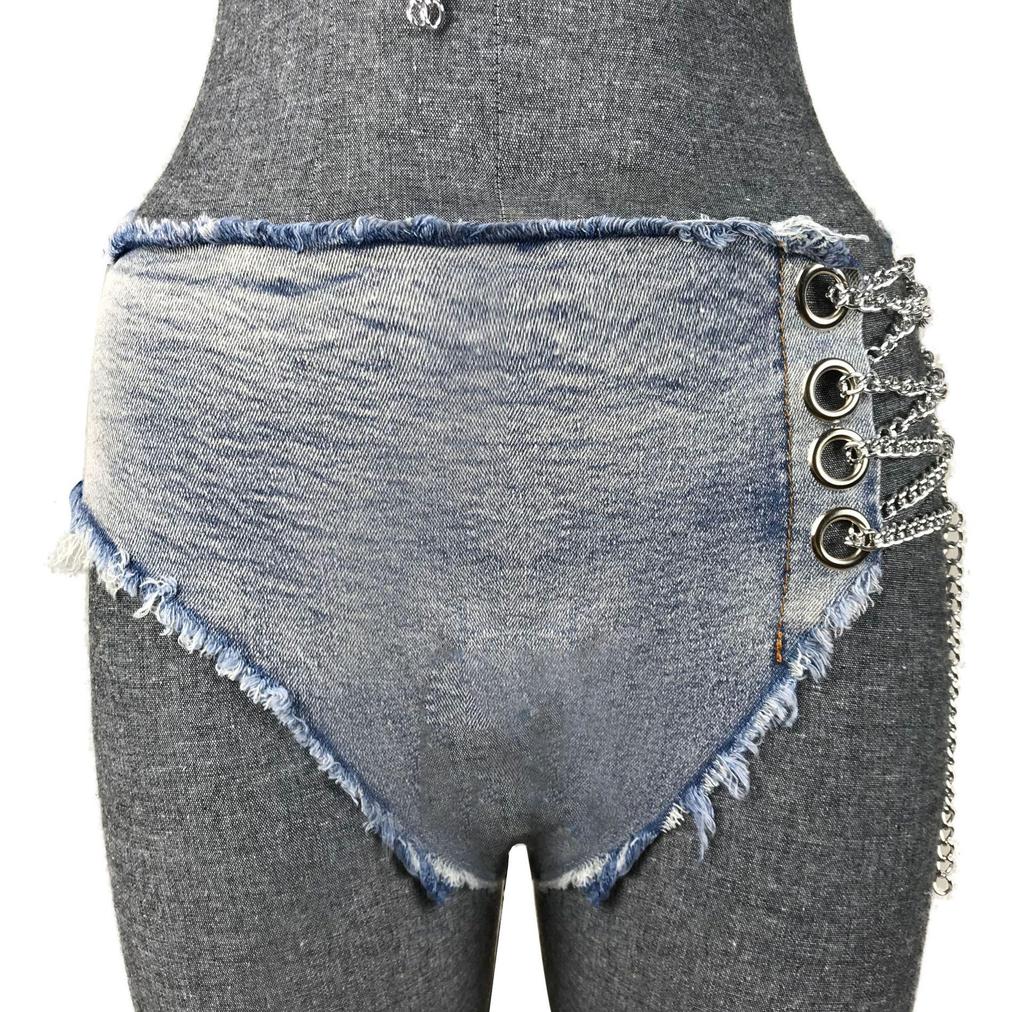 European & American Denim Bikini Sexy Split Swimsuit Set 2024