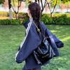 Women's Retro Stand-Up Collar Color Block Padded Baseball Jacket - Fall/Winter 2024