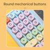 Mechanical Calculator 12 Digit Large LCD Display Big Round Button 15 degrees Tilt Screen Cute   Colored Dual Power Supply Calculator Suitable for