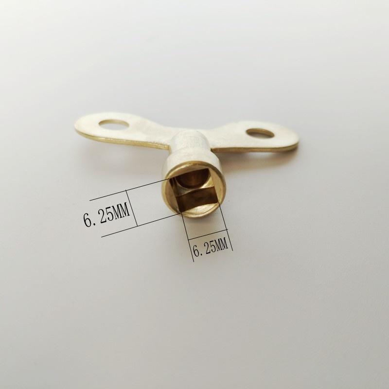 2X Kühlerentlüftungsschlüssel Vierkantschlüssel Messing Verriegelter Wasserhahn Wasserschlüssel Schalter Außenwasser Spezial Eisen Wasserhahn Schlüssel