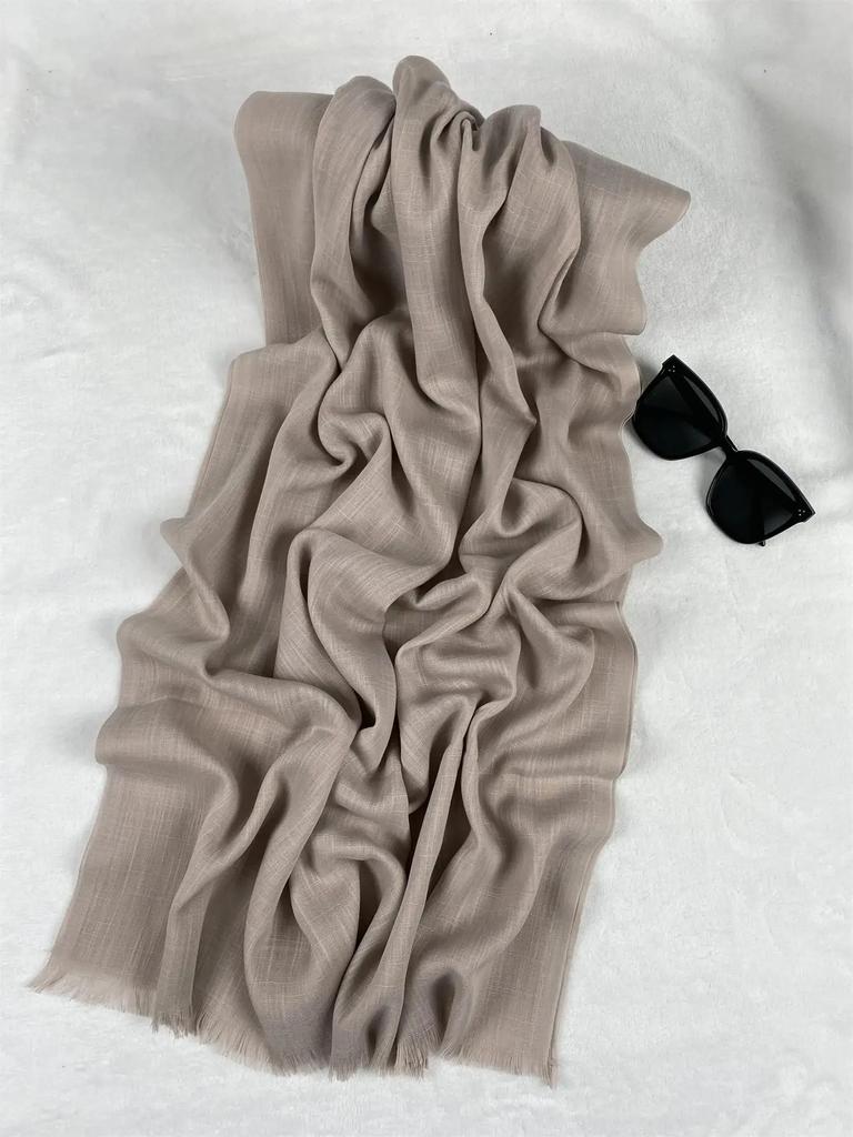 New Muslim Modal Hijab Rayon Shawls For Women Plain Scarf Big Size Headscarf Wraps Islamic Turban Headband