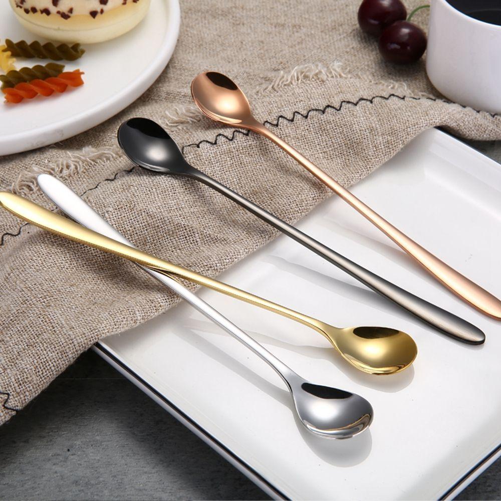 24cm Bar Stainless Steel Tableware Flatware Home Ice Cream Spoon Spoon Coffee Spoon Teaspoons