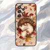 Süße Cartoon-Igel-Handyhülle für Samsung S25,S24,S21,S22,S23,S30,Ultra,S20,Plus,Fe,Lite,Note,10,9,5G Schwarze Hülle