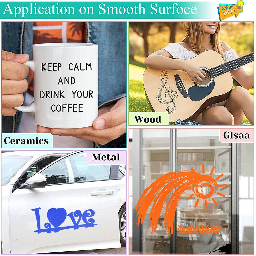 12x10in For Cut Matte Self Adhesive Craft Vinyl Sheet Film Stickers Making Sign DIY Xmas Cards Gifts Home Computer Cup Decor