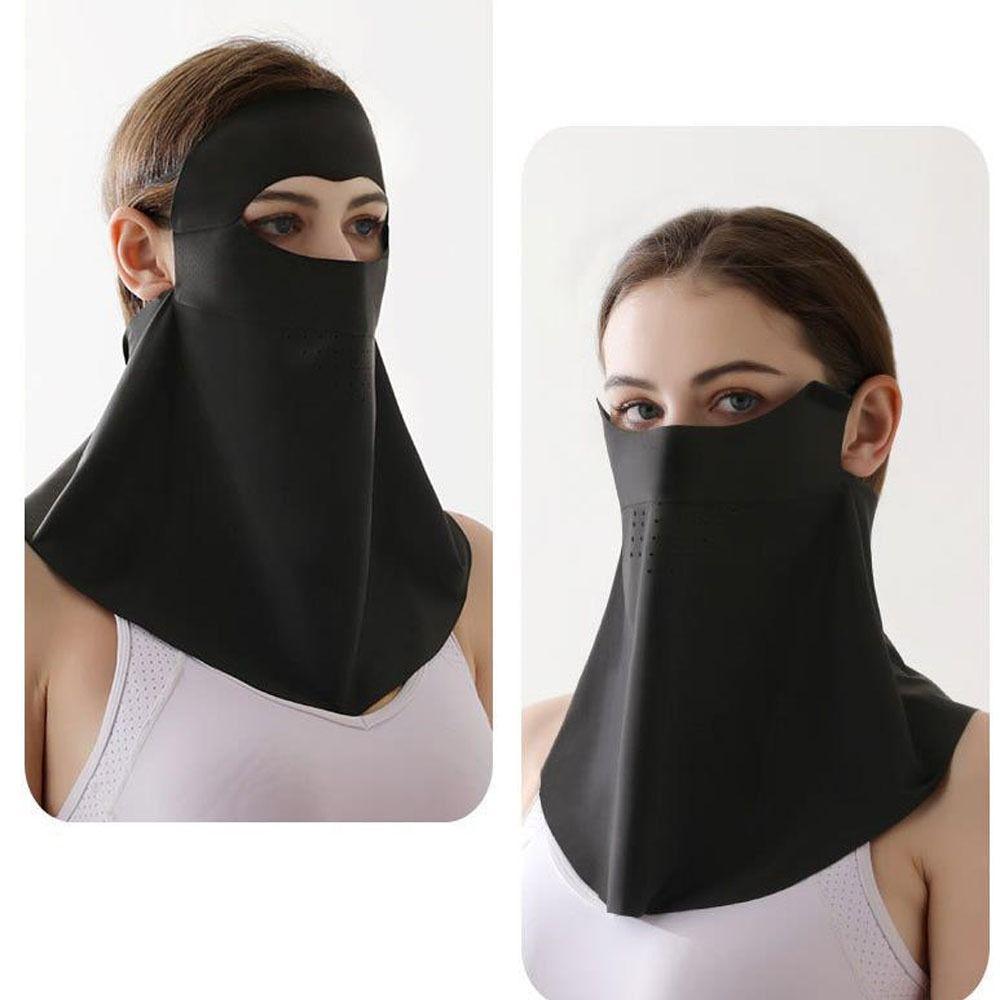 Sun Protection Mask Seamless Removable Mask UV Protection Long Veil Face Mask