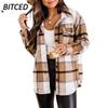 Women's Vintage Casual Autumn Winter Long Sleeve POLO Neck Jackets & Coats International Design