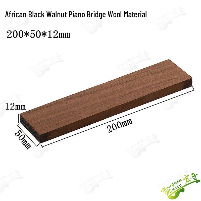 Ebony Rosewood Solid Wood Guitar Bridge Felt - Handmade Lower Drive Square Stock