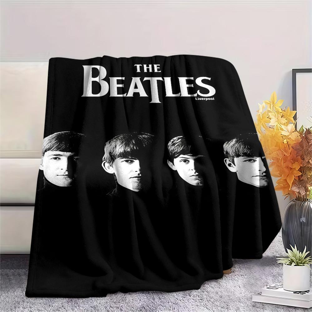 1PC Famous rock band Print FlAannel Blanket, High quality Comfortable for All Seasons, Home Decor, Warmth and Comfort