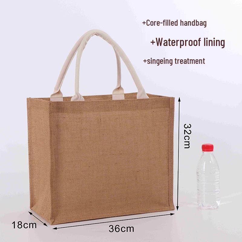 High-Quality Custom Jute Tote Bags - Plain or Logo Shopping & Gift Options in Cotton Linen Blend
