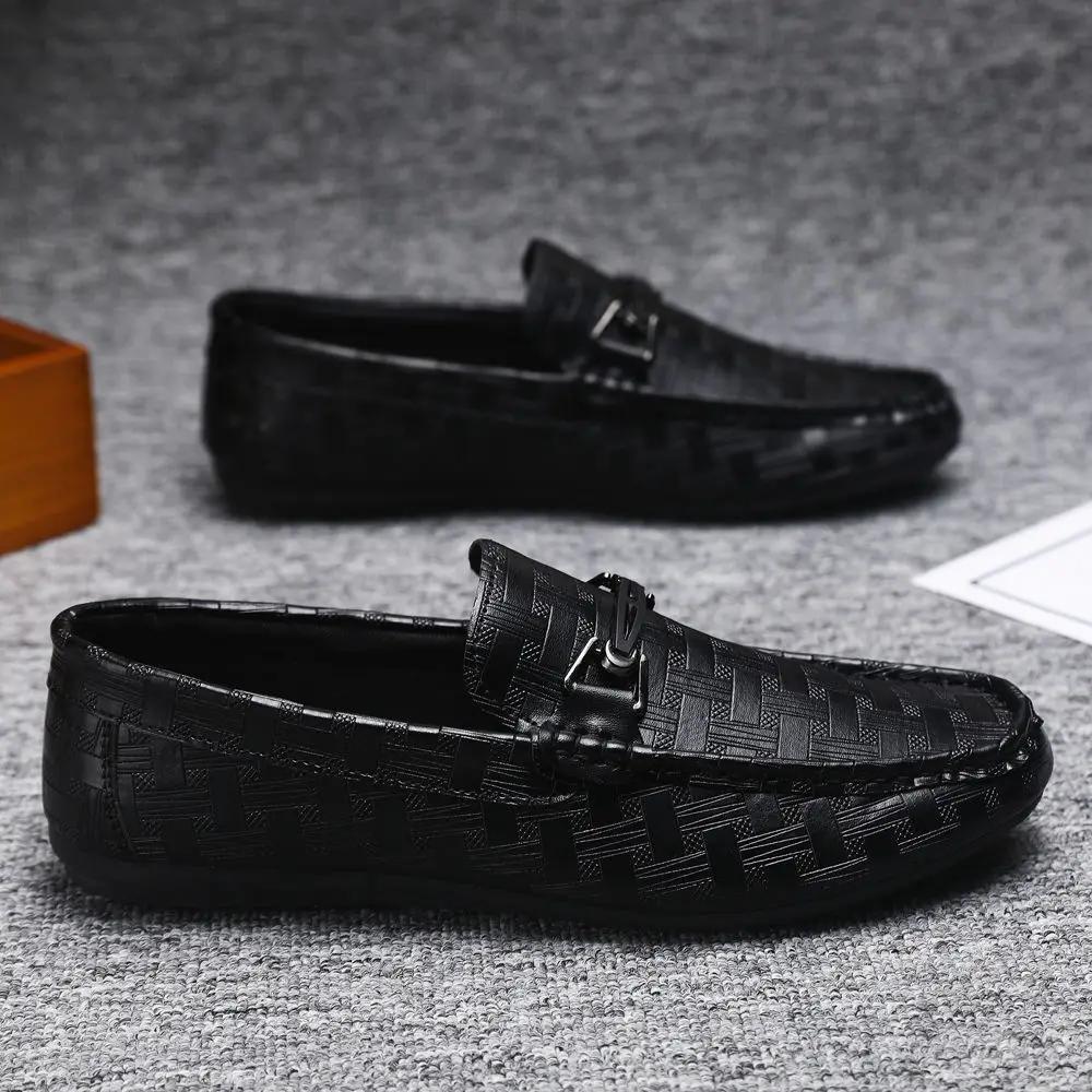 Fashion Soft Slip-on Low-Top Leather Shoes for Men Sale Fashion 2025 Cowhide Luxury Legitimate Size 45 Retro Designer Pu Man Casual Shoe