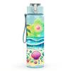 1PC Tropical Beach Palm Starfish Print 750ml Color Plastic Sports Water Bottle Leakproof Flip Straw Lid Suitable for Sports Office Home Use