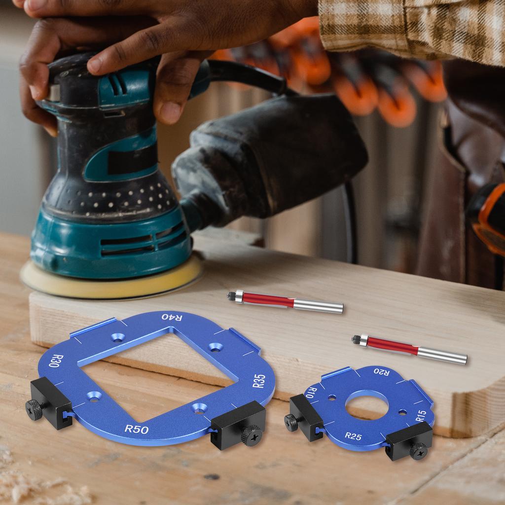 Woodworking Router Corner Radius Template Durable Aluminum Alloy Router Templates  8 Radius to Choose for Furniture Edges or DIY